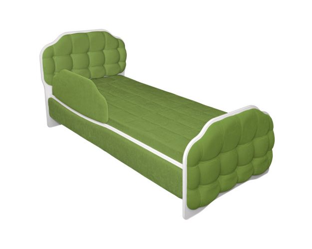 Кровать 160 Атлет 76 Зелёный (мягкий бортик)
