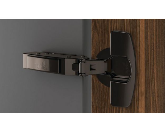 Петля SENSYS 8646i, накладная, 110*, с доводчиком, без планки, 52мм, черный обсидиан