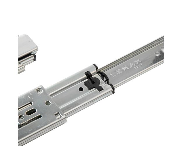 Направляющие полновыкатные шариковые, 45х550мм, с ДОВОДЧИКОМ, PUSH TO OPEN, Lemax