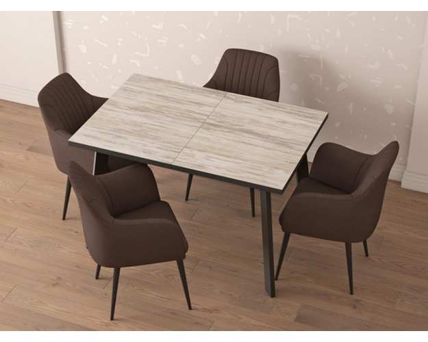 Стул обеденный Оливер коричневый / черный