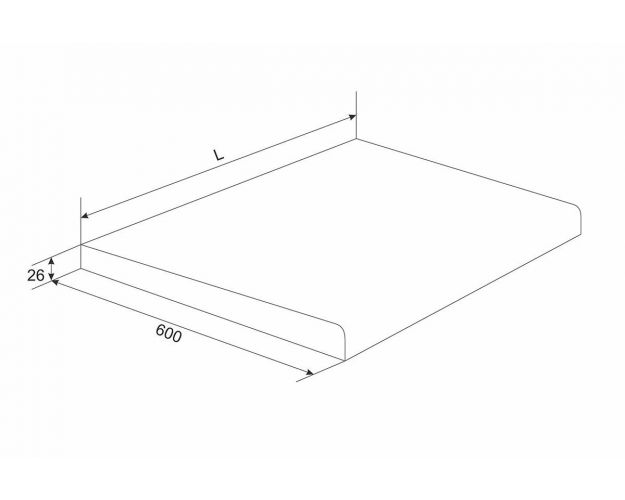 Столешница постформинг H26 L1600 дуб ниагара