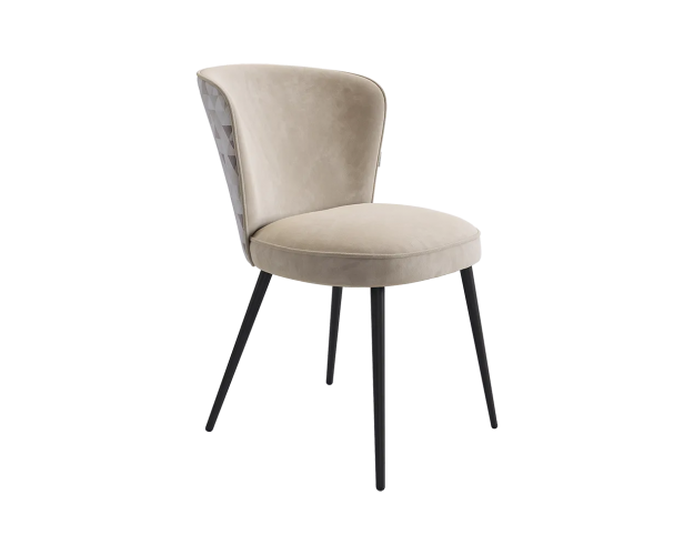 Стул Адам пломбир (велюр) / черный