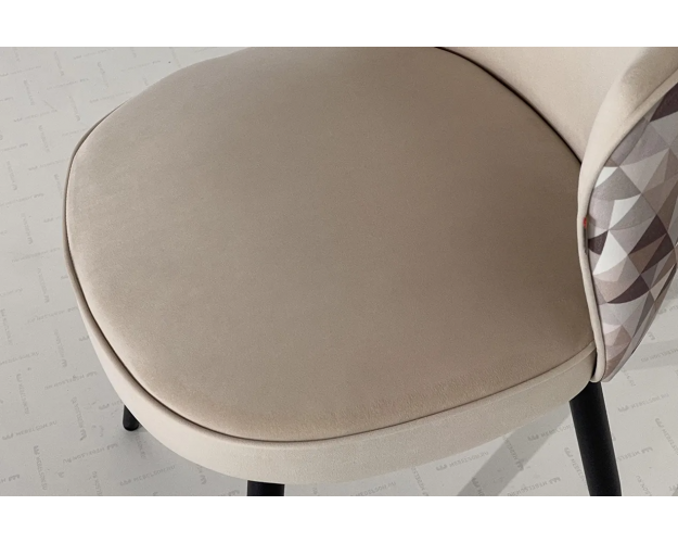 Стул Адам пломбир (велюр) / черный