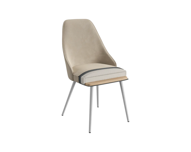 Стул Милан 2 пломбир велюр / белый