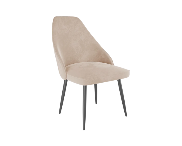 Стул Милан 2 пломбир велюр / черный