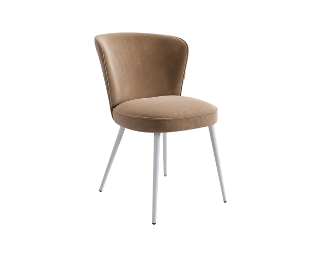 Стул Ричард бежевый (велюр) / белый