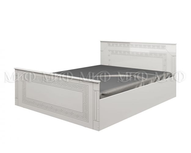 Кровать Афина-1 1,4 м (Белый/Белый глянец)