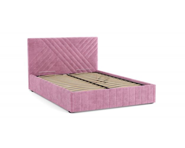 Кровать Гамма ш. 1400 (без основания для хранения) (велюр тенерифе розовый)