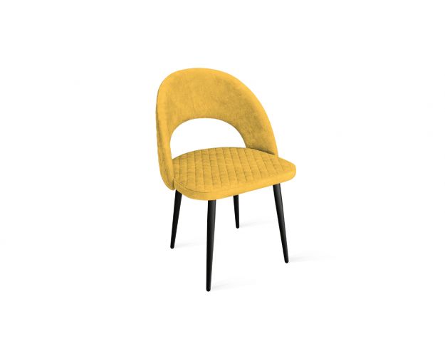 Стул «Гэтсби» К1К Черный/Микровелюр Wellmart Yellow