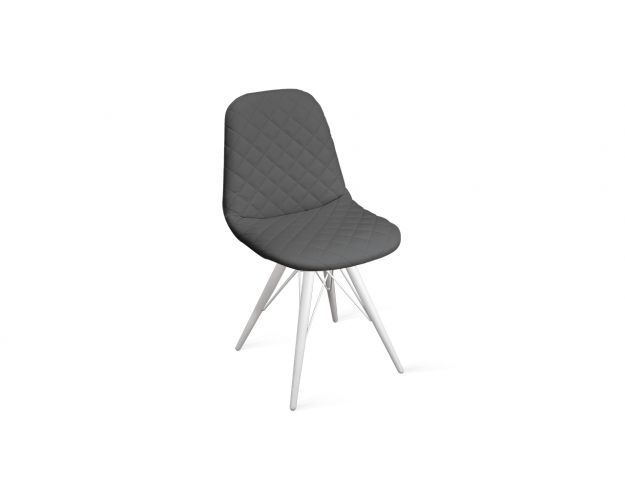 Стул «Ричи» К3 Белый/Кож.зам. Polo Graphite